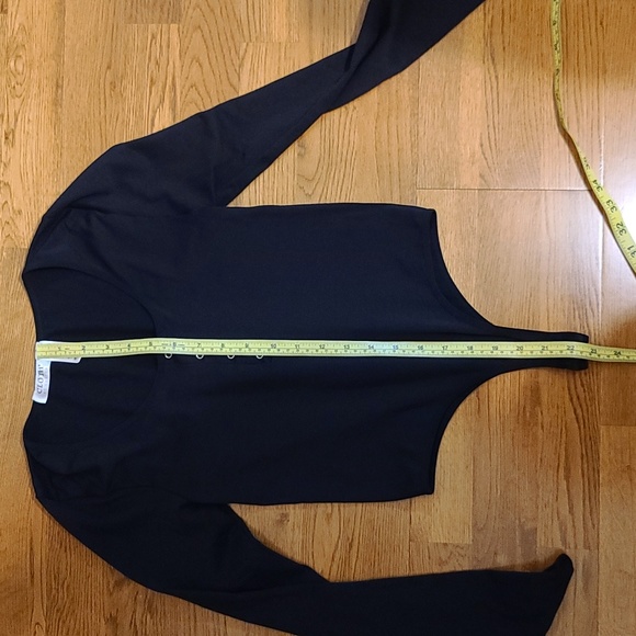 Cloth by Design Women's Black Long Sleeve Bodysuit (Sz S) - Picture 4 of 6